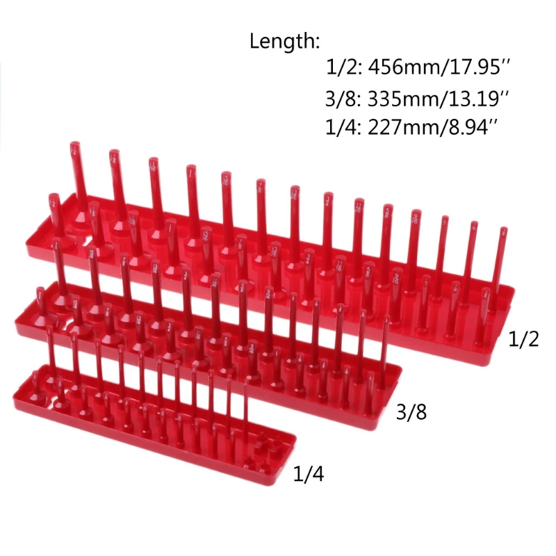 1 Pc SAE ABS Plastic Socket Organizer Holder Storage Trays - 1/4