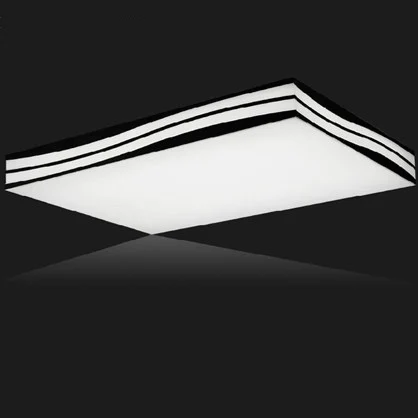 

Creative Wave shape LED ceiling lights remote control luminaire plafonnier suspended ceiling lamps square/rectangle 110v/220v