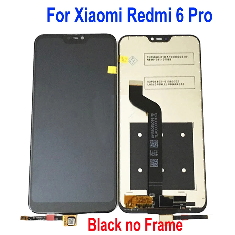 Xiaomi mi A2 Lite 5,84 дюймов кодирующий преобразователь сенсорного экрана в сборе для Xiao mi Red mi 6 Pro с рамкой и сенсором для ремонта