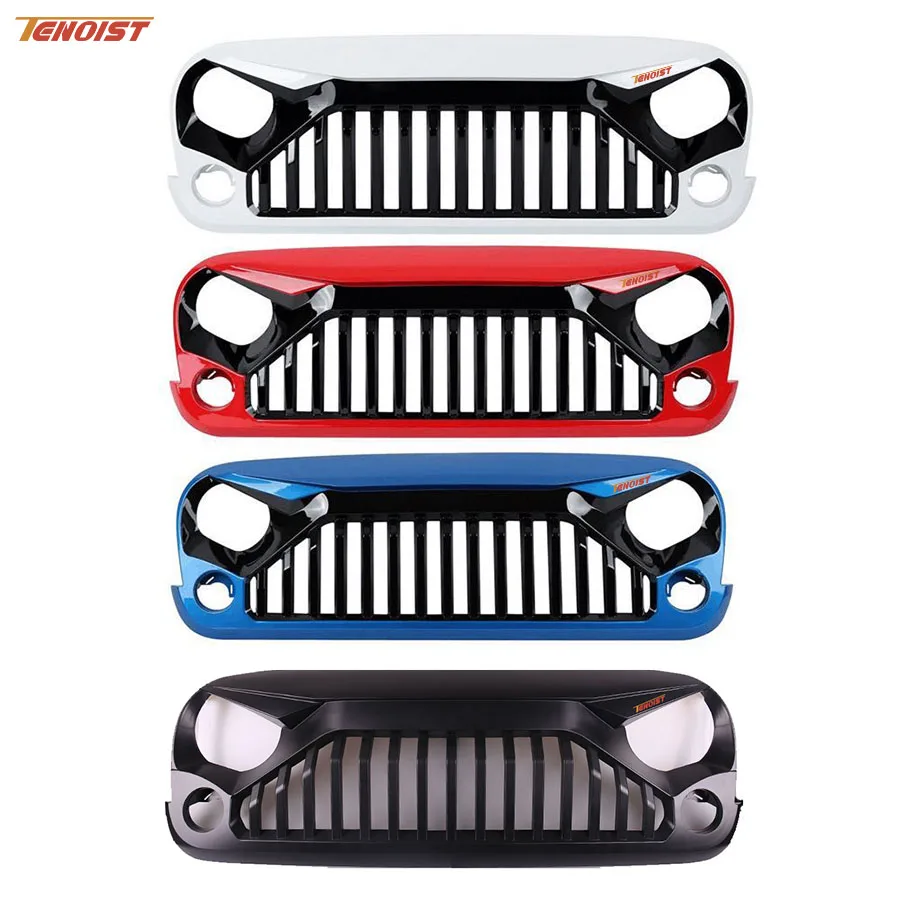 

High Strength Black White Red Blue Colorful ABS Plastic Racing Grille For Wrangler JK 07-16