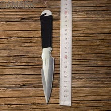 

Damask Fixed Blade Knife Ourdoor Knife Triangular Shape Paratrooper Leggings Knife Stainless Steel EDC Diving Knife Tools