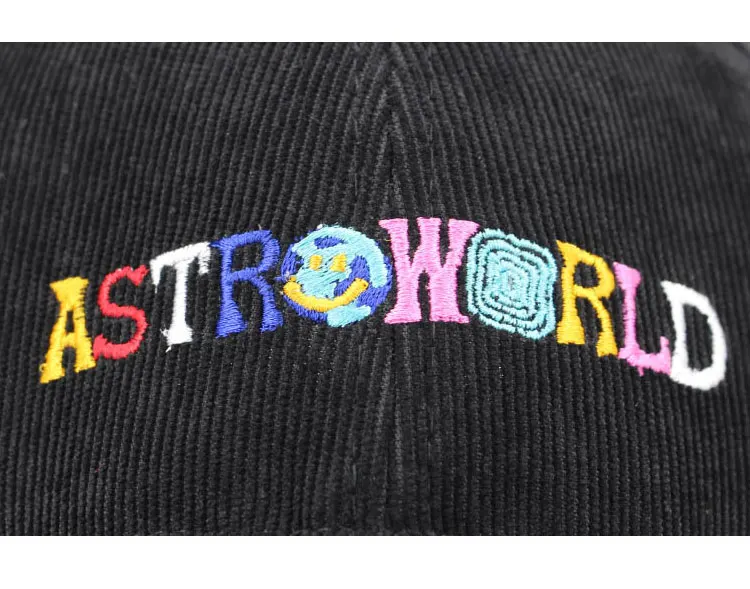 Новые Бейсболки ASTROWORLD с вышивкой в стиле хип-хоп, бейсболки, головные уборы для мужчин и женщин, регулируемые кепки, унисекс, Astroworld