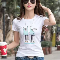 Летняя футболка с надписью «little sisters good friend», Новая корейская модная повседневная футболка с короткими рукавами, Женская хлопковая нижняя