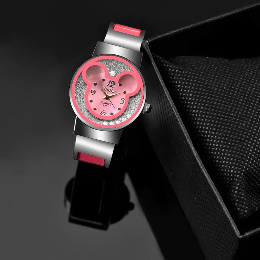

Fashion Luxury Rhinestone Watch Women Watches Full Steel Ladies Watch Girl Cute Bracelet Women's Watches Clock saat montre femme