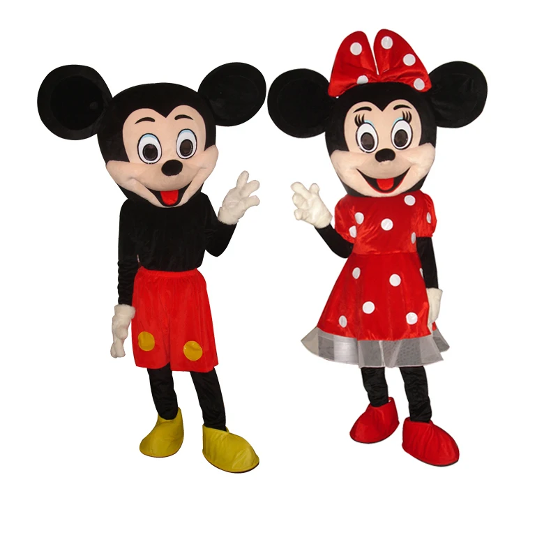 

Halloween Mickey and Minnie couple New Mouse Mascot Costume Adult Fancy Dress Party dress costume cosplay minne mouse clothes