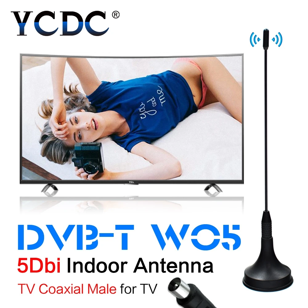 

YCDC Mini TV Antenna 5dBi Digital DVB-T Freeview HDTV Antenna Indoor Signal Receiver Aerial Booster for Car Mobile Antena tv box