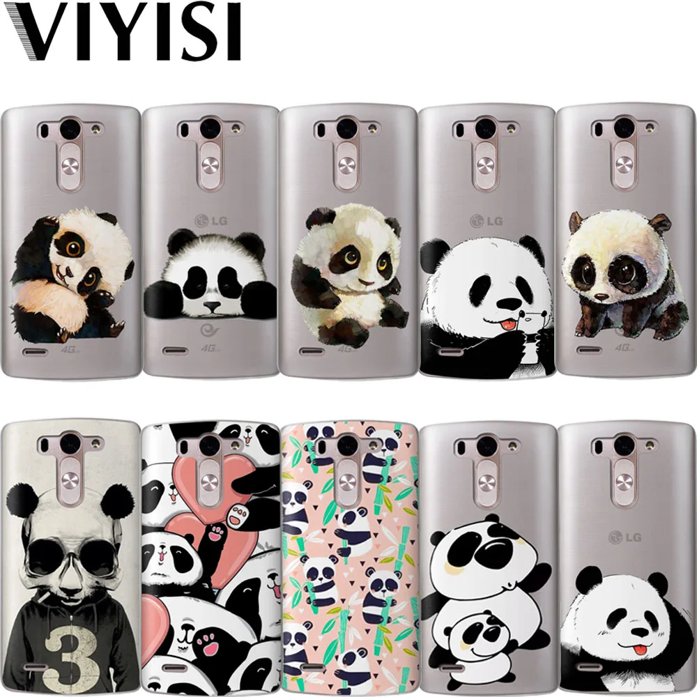 

Cute For LG G4 G5 G6 Phone Case Panda Animals Coque X Power 2 Q6 Q8 K7 K8 K10 2017 Soft Silicone TPU Shell Cover Etui Fundas