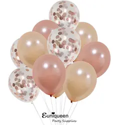 Розовое золото Воздушные шары набор свадебные шары для украшения 12 дюймов конфетти воздушный шар День Рождения Вечеринка детский душ DIY