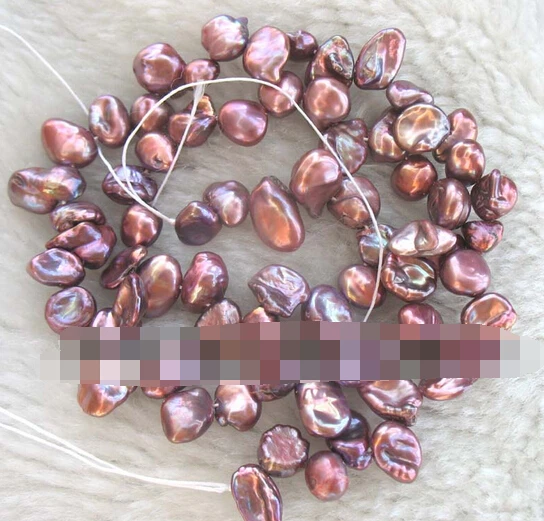 free shipping 00638 freshwater pearl red reborn keshi 7-10mm 14.5&quot loose beads | Украшения и аксессуары
