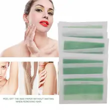 48 шт одноразовые двойные лицевые нетканые восковые накладные волосы для удаления бумаги для депиляции волос восковые полоски для лица воск