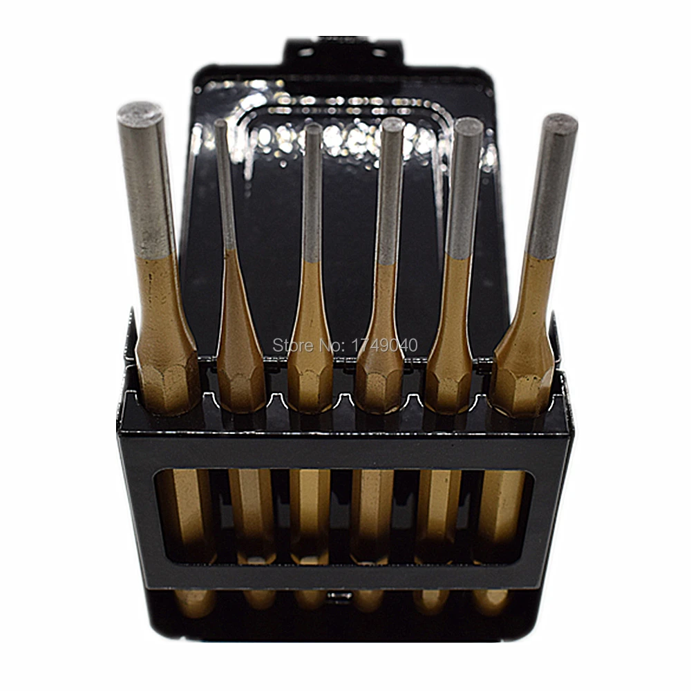6pcs Pin Punch Drive Set 2mm 3mm 4mm 5mm 6mm 8mm Chromium Vanadium