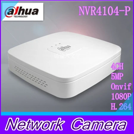 EMS DHL Fast Shipping DaHua English Firmware DH NVR4104 P 4 Channel inputs NVR HD 1080P