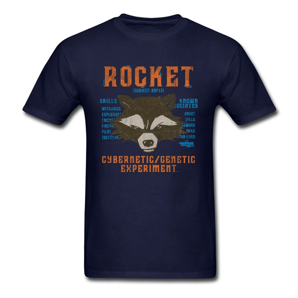 Discount Man T Shirt O Neck Short Sleeve Pure Cotton Star Wars Rocket Raccoon Subject 89P13 T Shirt Street T-Shirt Rocket Raccoon Subject 89P13 navy