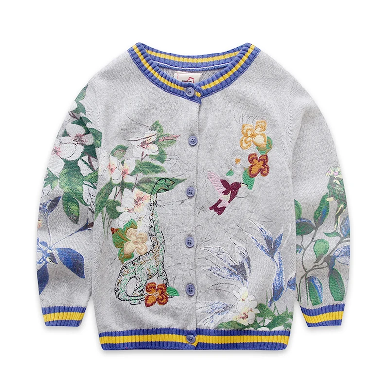 New Autumn Baby Girls Cardigan Sweater Embroidery Sweaters For Girls Fashion Kids Knitted