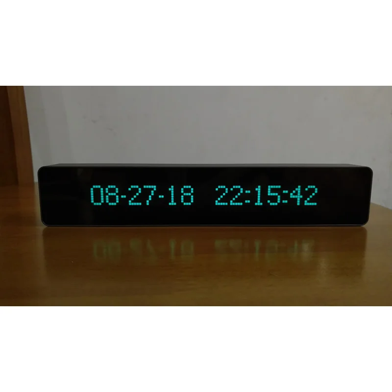 

VFD precision digital clock music level light with remote control with integrated aluminum shell VFD large dot matrix screen