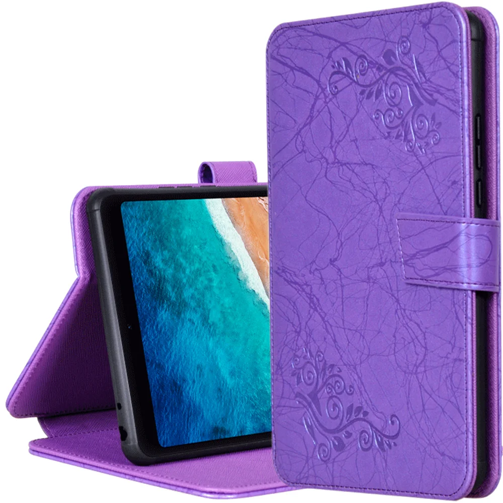 Чехол книжка из искусственной кожи с однотонным принтом и подставкой для Xiaomi Mi Pad
