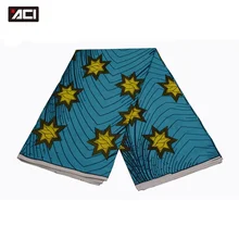 ACI новая Анкара ткань Африканская настоящая восковая печать 6 ярдов/шт модный дизайн настоящий воск африканская Анкара ткань Tissus лоскутное