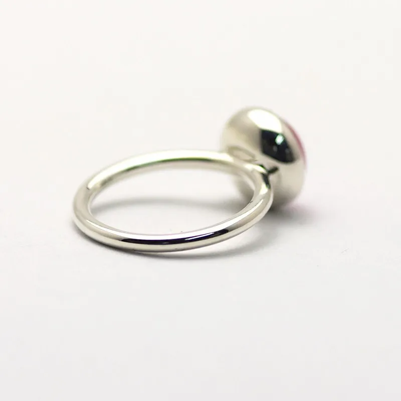 2016 Spring Jewelry Poetic Droplet Pink CZ Rings For Women Original 925 Sterling Silver Ring Women Sterling Silver Jewelry (2)