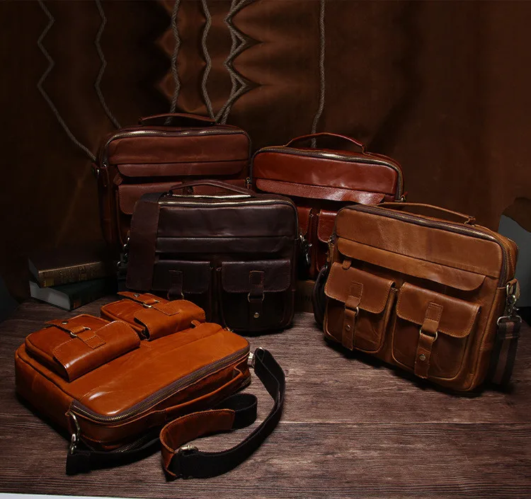 

IMIDO 2018 luxury vintage design genuine leather shoulder bag /hand bag/crossbody bag message bag traveling bag