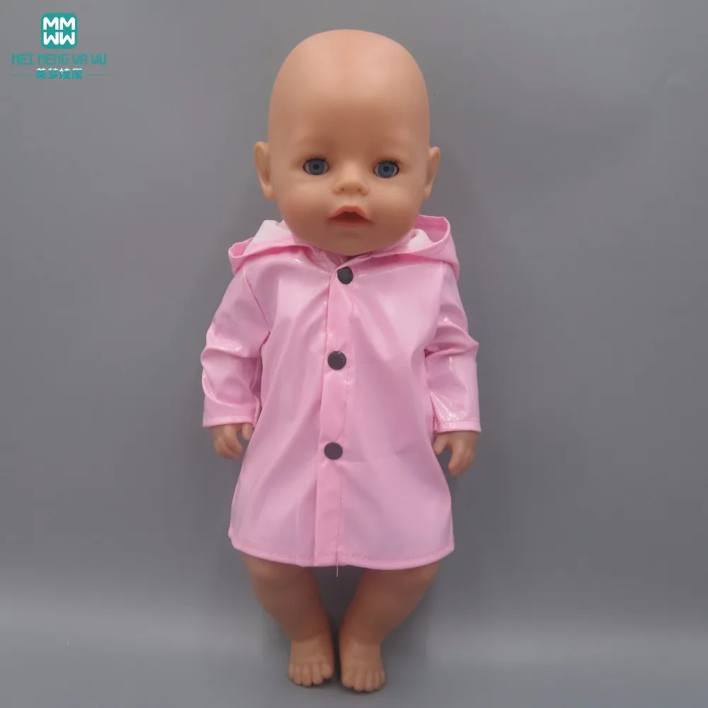 Clothes for doll fits 43 cm Baby Born zapf dolls and american girl doll clothes girls dress pink raincoat Clothes for doll fits 43 cm Baby Born zapf dolls and american girl doll clothes girls dress pink raincoat