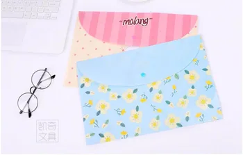 

4pcs/lot Korea Student Cute Stationery Classic Floral Transparent Documents Bag A4 Papers Document File Folder Office Supplies
