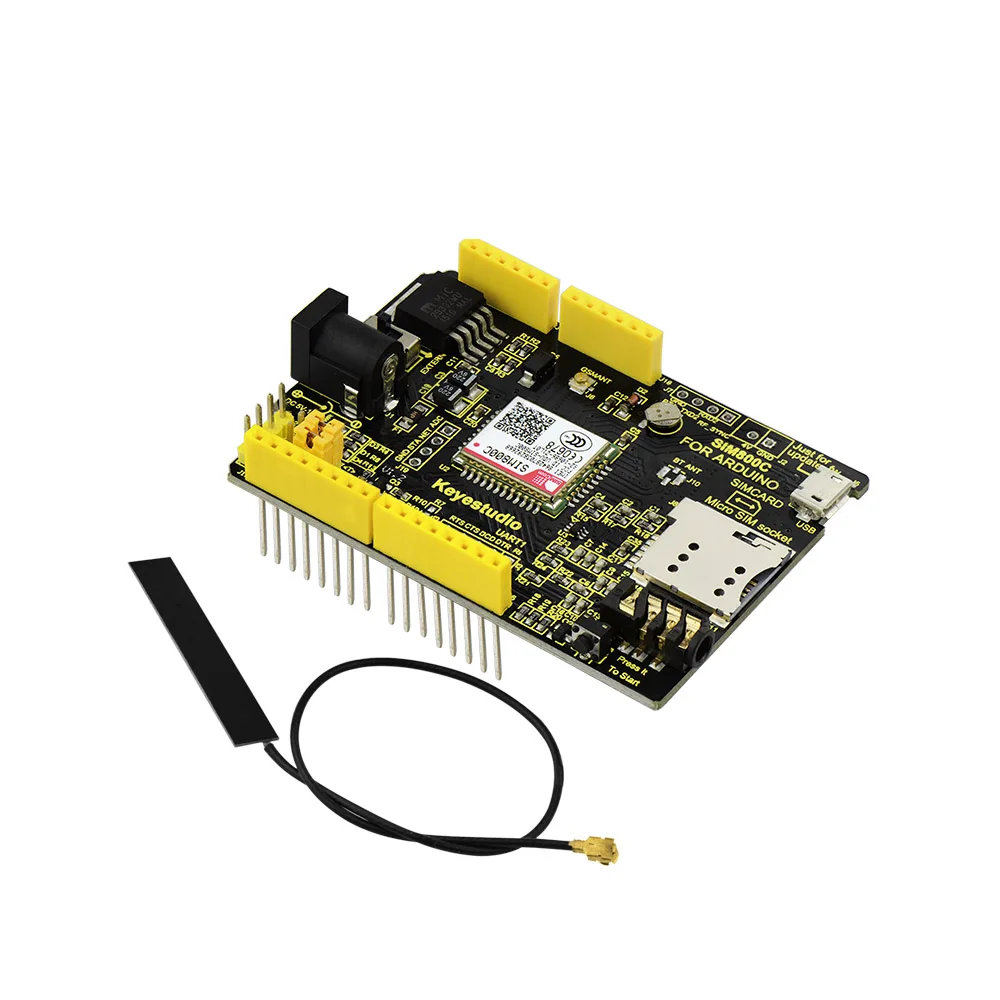 Keyestudio SIM800C щит GPRS GSM с антенной для Arduino UNO R3/Mega 2560
