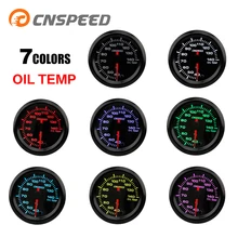 CNSPEED Авто " 52 мм измеритель температуры масла 7 цветов 40-140 градусов Цельсия Температура автомобиля высокоскоростной двигатель с датчиком YC101376