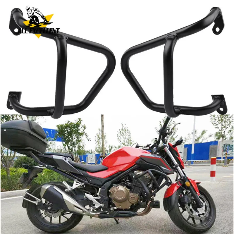 Защита двигателя мотоцикла, защита от крушения, черная сталь для HONDA CB500X CB 500 X