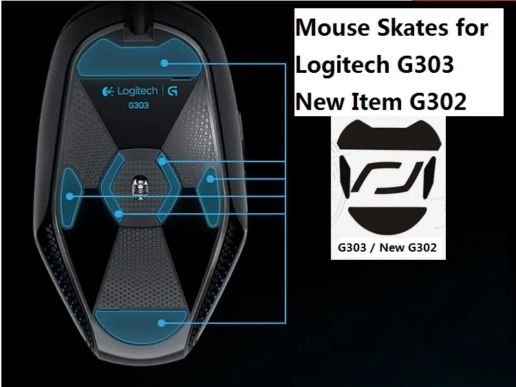 

Teflon 3M Mouse Skates / Mouse Feet for Logitech G302 G303 New G302 high quality