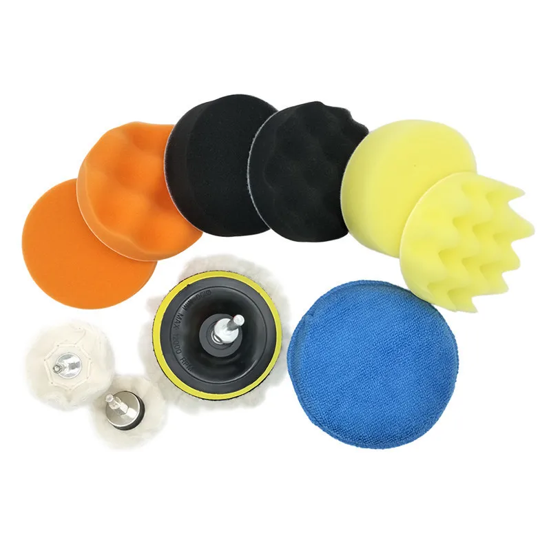12 PCS 4 Inch Car Beauty Polishing Sponge Wheel Disc Sponge Wool Pad
