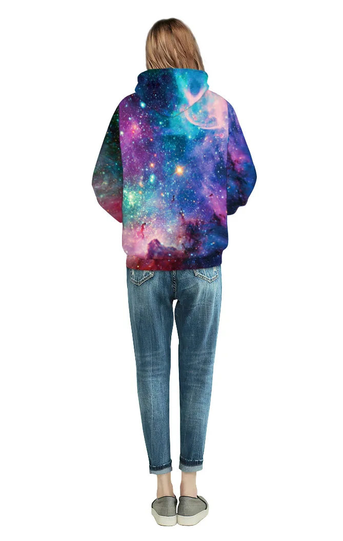 New Fashion Couples Men Women Unisex Design Starry sky 3D Print Hoodies sweater Sweatshirts Jacket Pullover Top