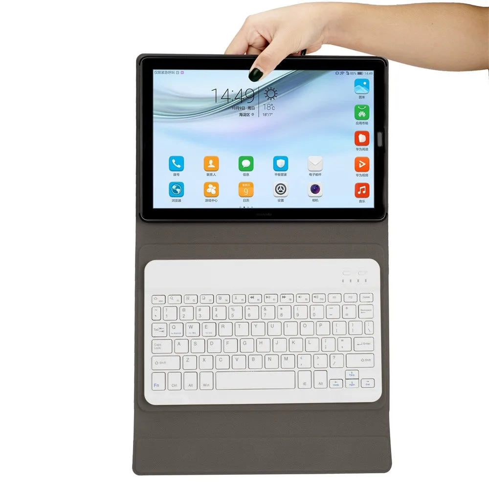 Для Huawei MediaPad M5 Pro 10 8 Smart Bluetooth клавиатура + флип чехол с подставкой sanlepus