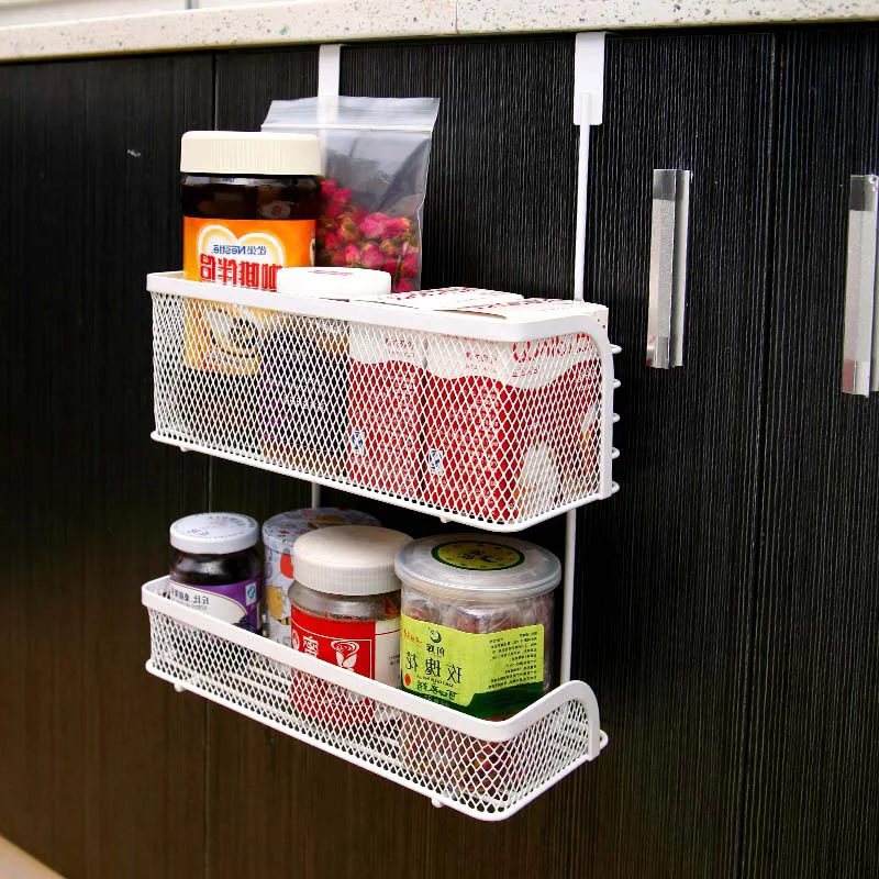 

Cupboard Closet Shelf Organizer Kitchen Basket Hanging Hook Cabinet Storage Rack Holder Bathroom Kitchen Organizer