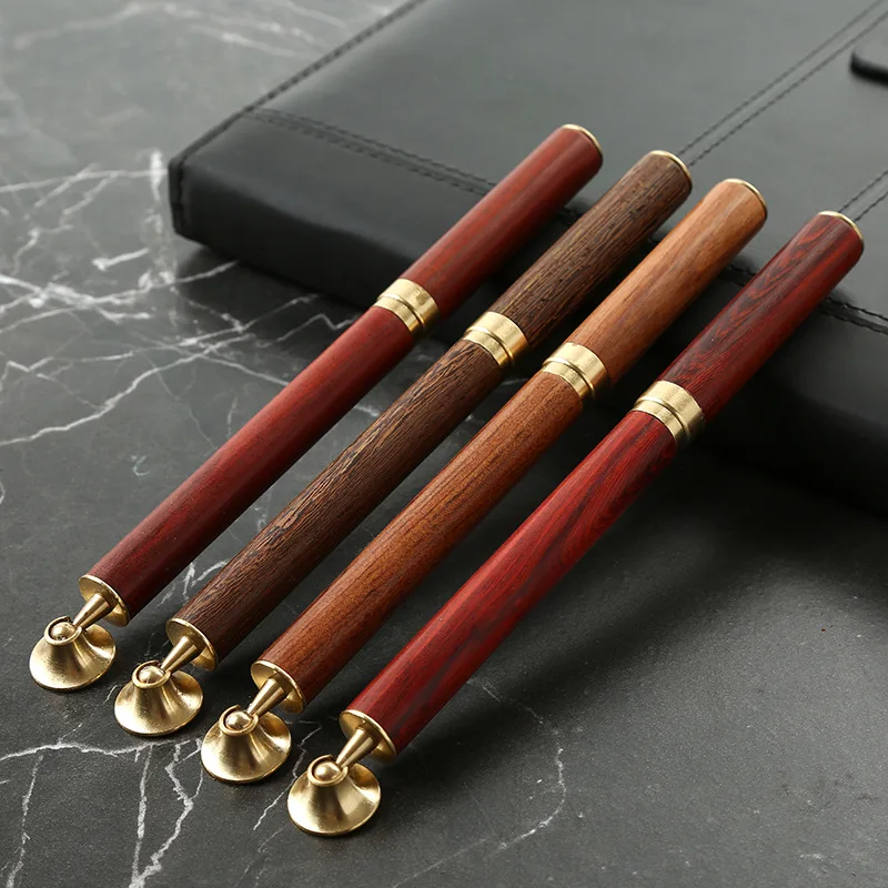 Pinceles de caligrafía de empalme de latón de madera Natural para la práctica de escribir guiones regulares de regalos de lujo Pinceles de caligrafía de empalme de latón de madera Natural para la práctica de escribir guiones regulares de regalos de lujo