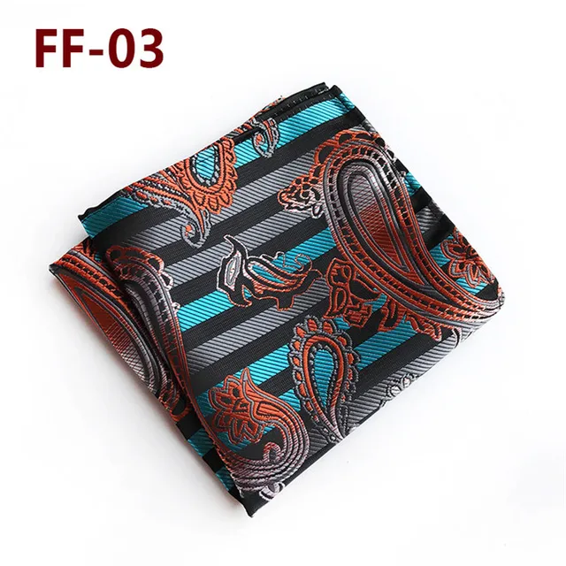 CityRaider Brand Paisley Floral Print Silk Handkerchiefs for Men Pocket Square Handmade Mens