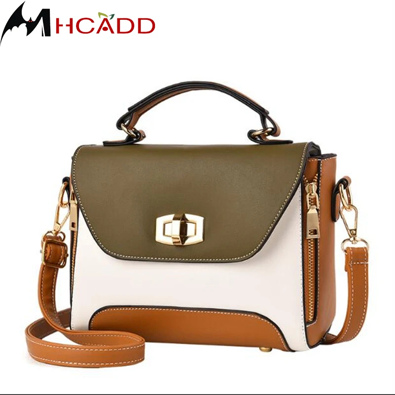 

MHCADD Brand Designer Handbags Women Leather Handbag Bags For Lady Girl 2018 New Design Crossbody Female Tote Messenger Bags