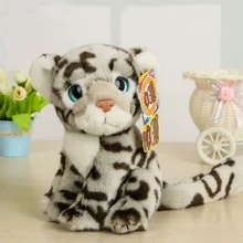 18 см реалистичные Snow Leopard Мягкие игрушки большие глаза леопарда плюшевые игрушки моделирование милый дикий Животные плюшевые игрушки подарки для дети