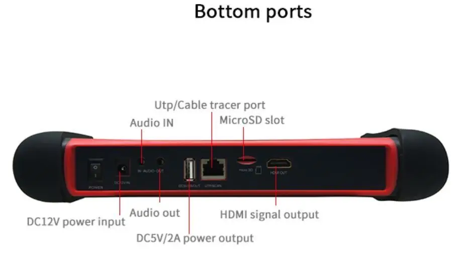 Тестер X7 IP камеры H.265 4K 8MP TVI CVI AHD SDI CVBS CCTV тестер монитор с дополнительным TDR
