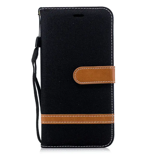 Black flip case 5,45 ''тканевая кожа для huawei Y5 Prime чехол DRA-LX2 L02 360 Защитный чехол Funda huawei Y5 чехол Coque Y5Prime DRA-L21 - Цвет: Black flip case