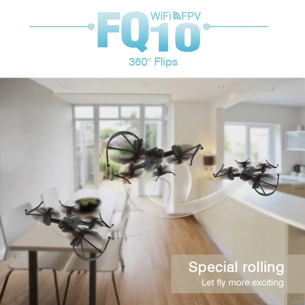 

FQ10A WIFI FPV RC Quadcopter Altitude Hold Wireless Helicopter With 2MP Camera Foldable 6-Axle Drone Photography Video Device