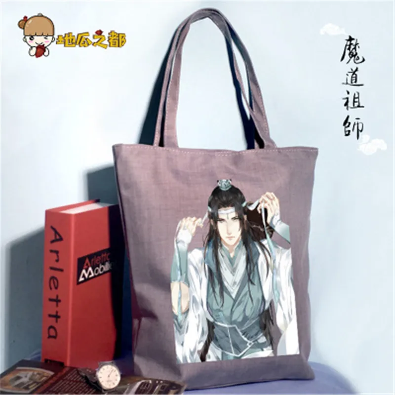 New Japan Anime Grandmaster of Demonic Cultivation Shoulder Bag Handbag Canvas Bag Storage Bag Gifts - Цвет: 02