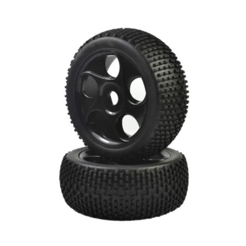 4PCS 1:8 Rubber Tires & Wheel Rims for HSP RC 1:8 Off-Road Buggy Car