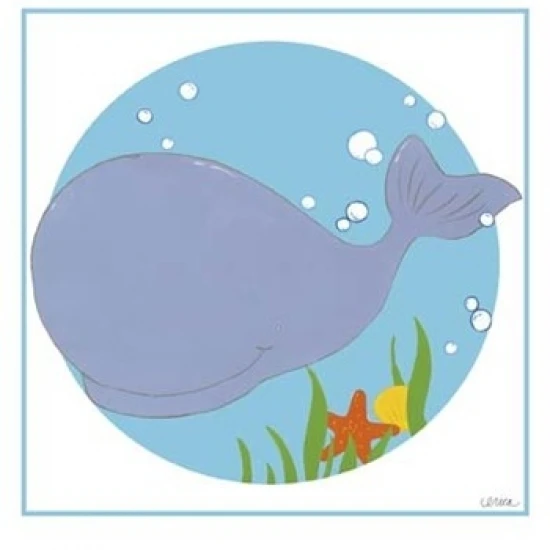 Wally the Whale Poster Print by June Erica Vess (13 x 19)