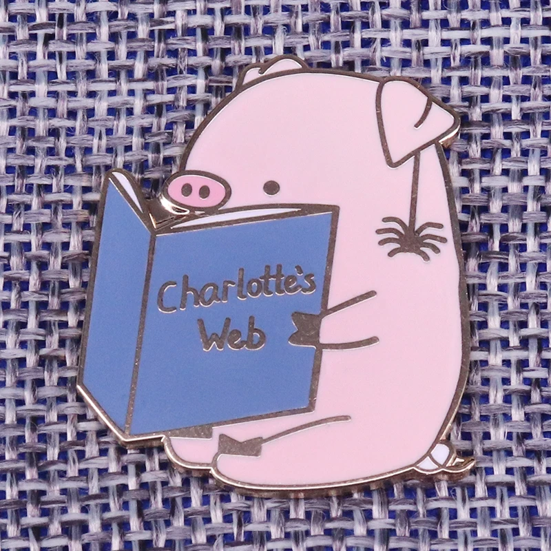 

Little Wilbur Pig Charlotte's Web Lapel pin brooch enamel pin