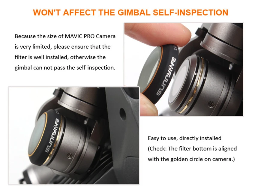 Объективы для фотоаппаратов фильтр ND4 ND8 ND16 nd32 CPL MCUV фильтр для dji Мавик pro не повлияет на Gimbal самоконтроля