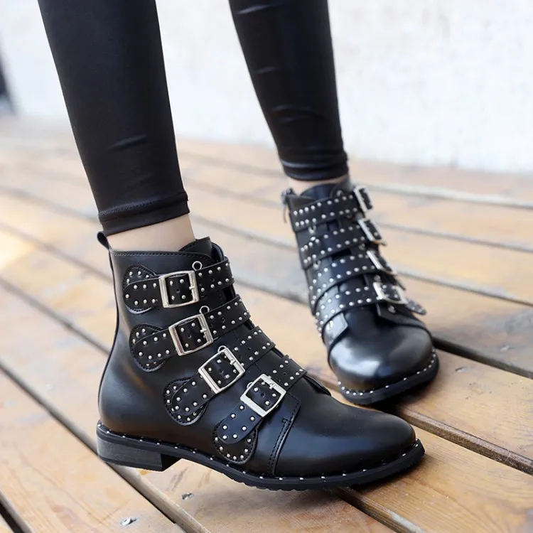 designer buckle boots