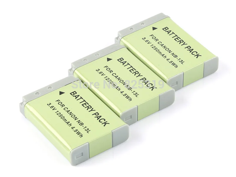 3PC NB 13L NB13L rechargeable Battery NB 13L Camera batteries for Canon