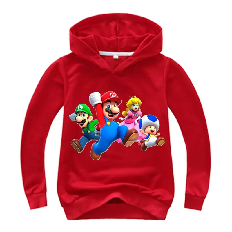 Classic cartoon Kids Boys Super Mario Playing 3D Print Sweatshirt Long Sleeve Game Hoodie Shirt For Girls Coat Jacket