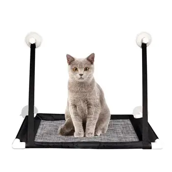 

Adeeing Pet Cat Window Mounted Hammock with Heavy Duty Suction Cups Breathable Comfortable Hanging Bed