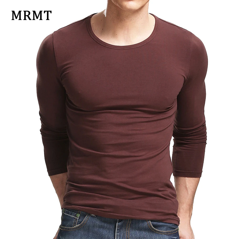 MRMT 2018 Lycra Cotton Men'S T Shirt 5XL Long Sleeved T Shirt Men Pure ...